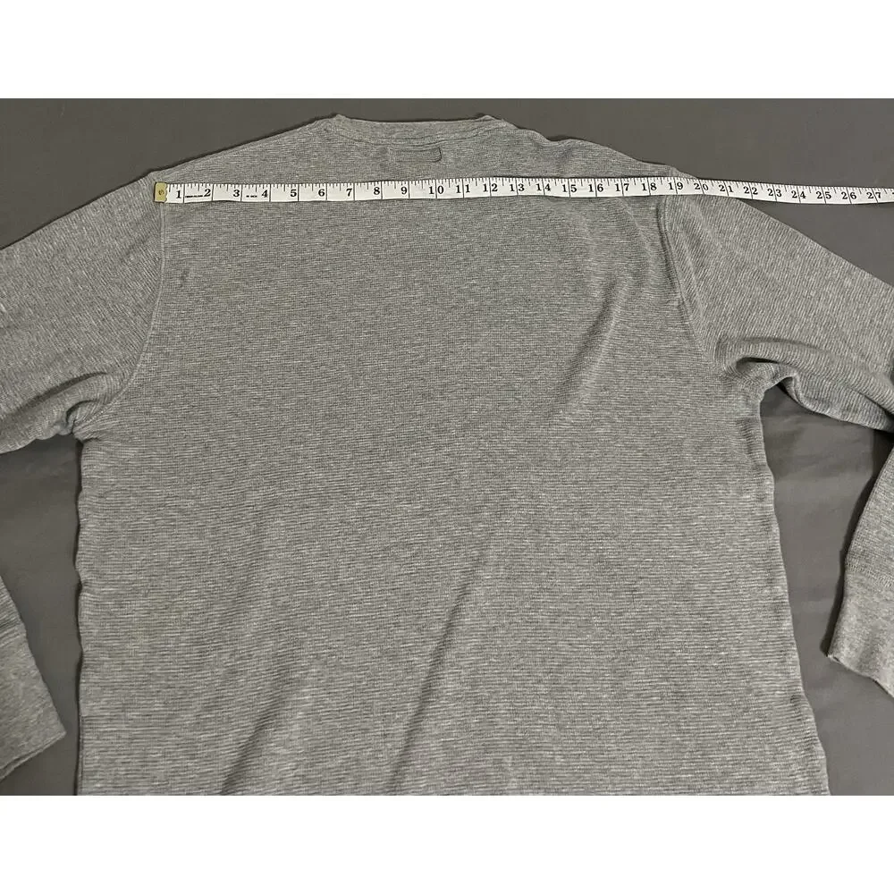 Polo Ralph Lauren Mens XL Gray Waffle Knit Crewneck Cotton Logo Sweater